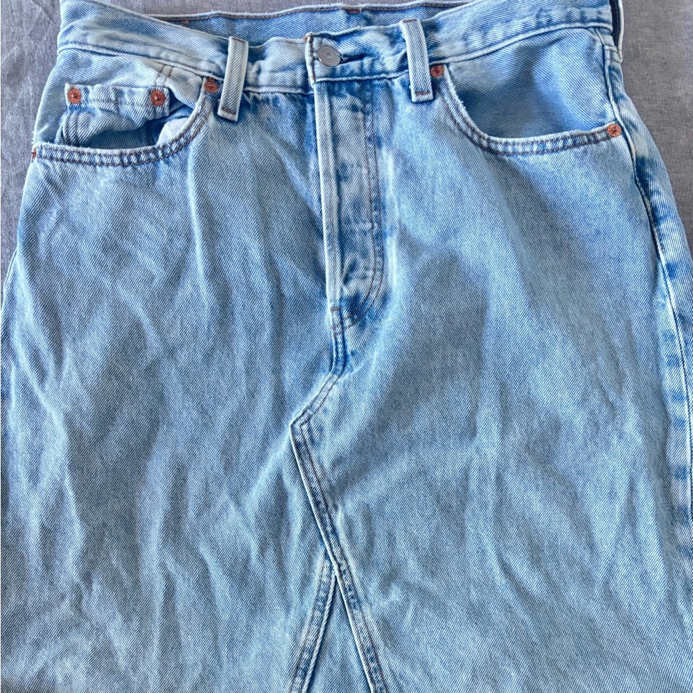 Levi's Light Blue Denim Maxi Skirt